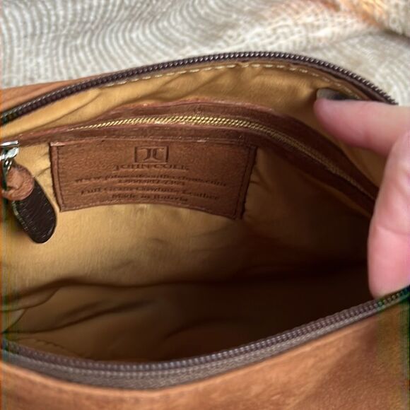 JOHN COLE Collections Leather Bag Brown NWOT - Picture 8 of 10